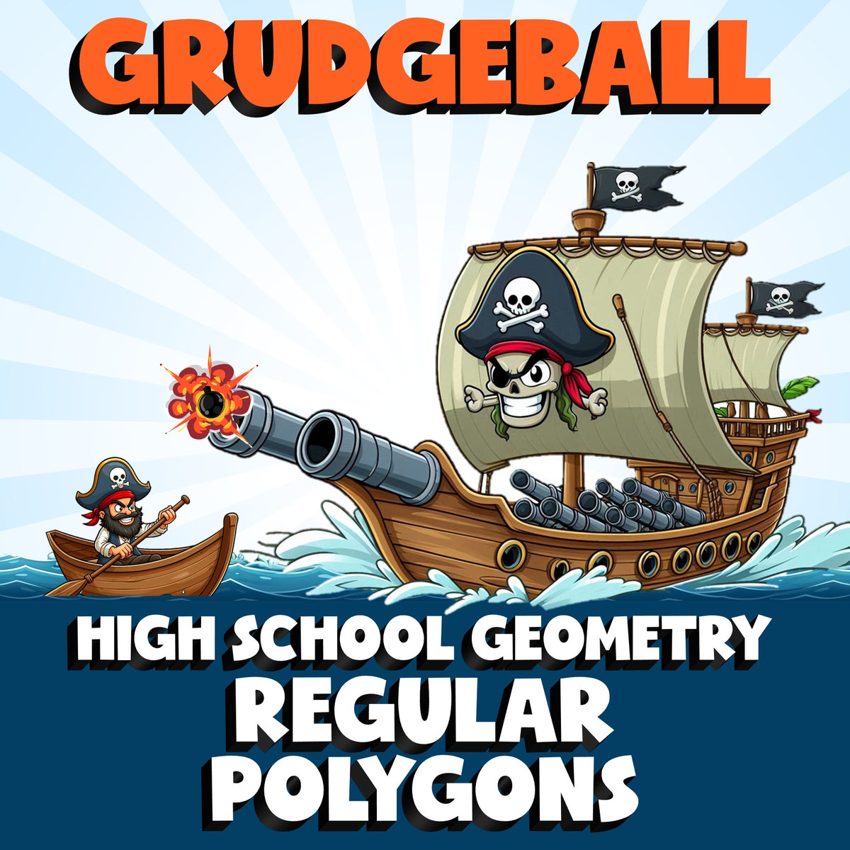Regular Polygons GRUDGEBALL Math Game - No Prep Geometry Review Activity
