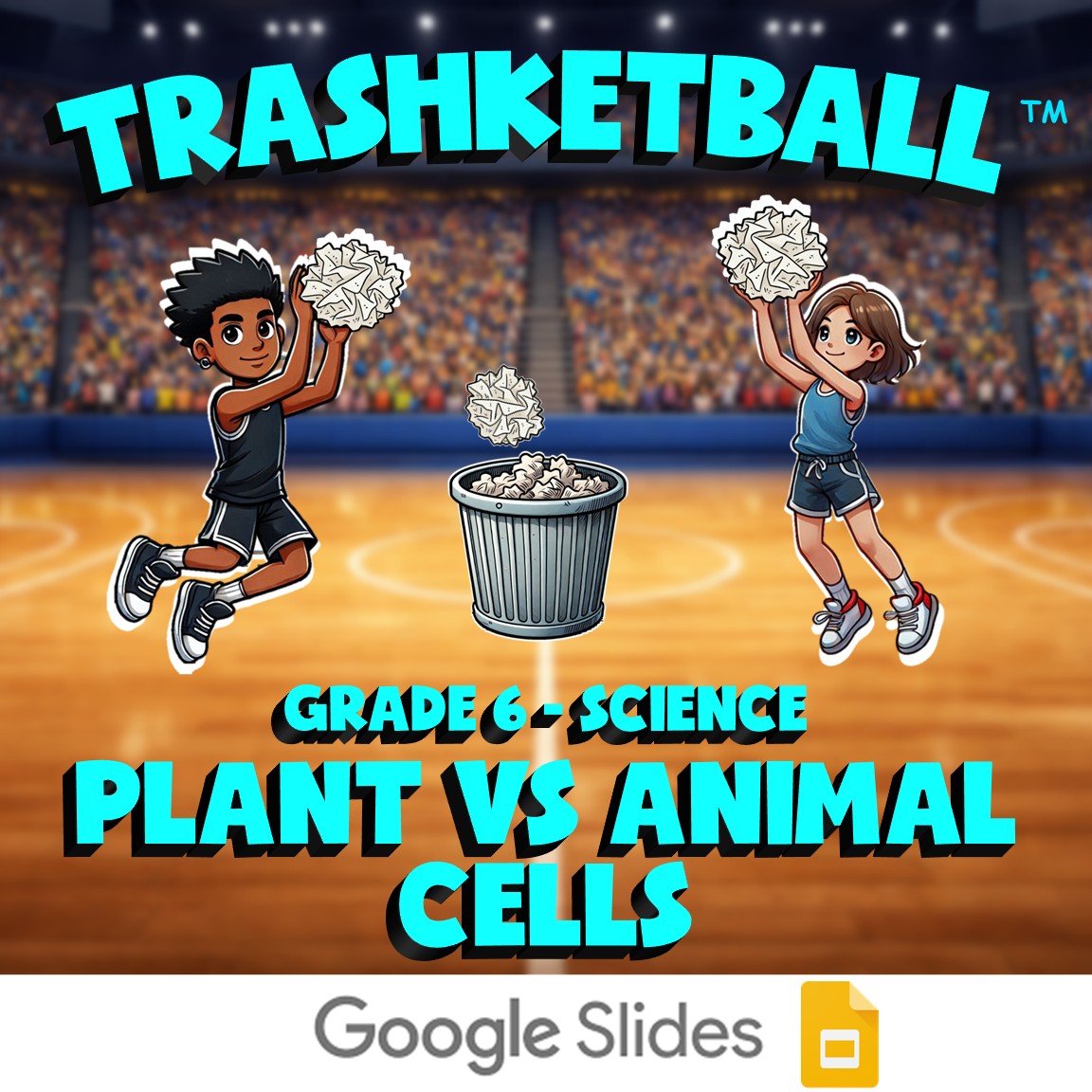 Plant vs Animal Cells TRASHKETBALL Science Game - No Prep Grade 6 Review
