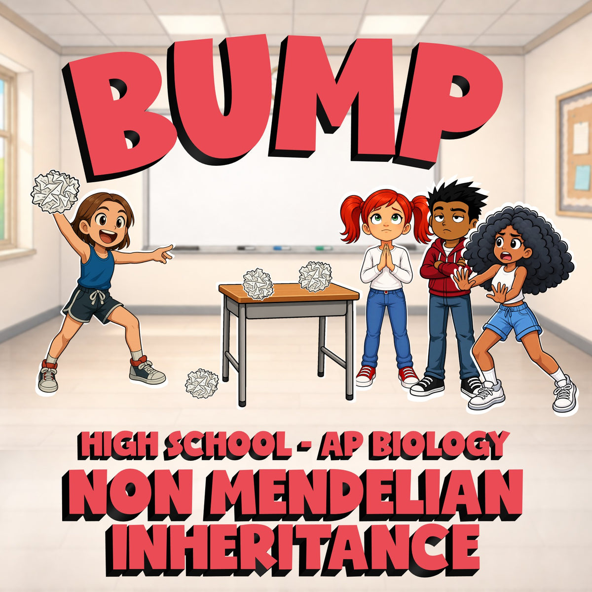 Non Mendelian Inheritance BUMP Science Game - No Prep AP Biology Review Activity