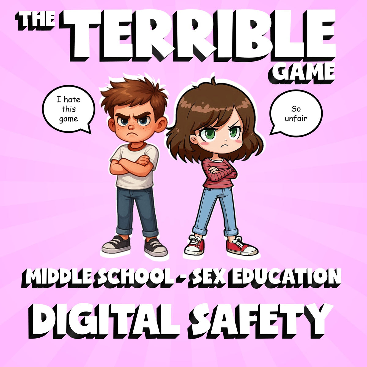 Digital Safety THE TERRIBLE GAME - No Prep Middle School Sex Education Review