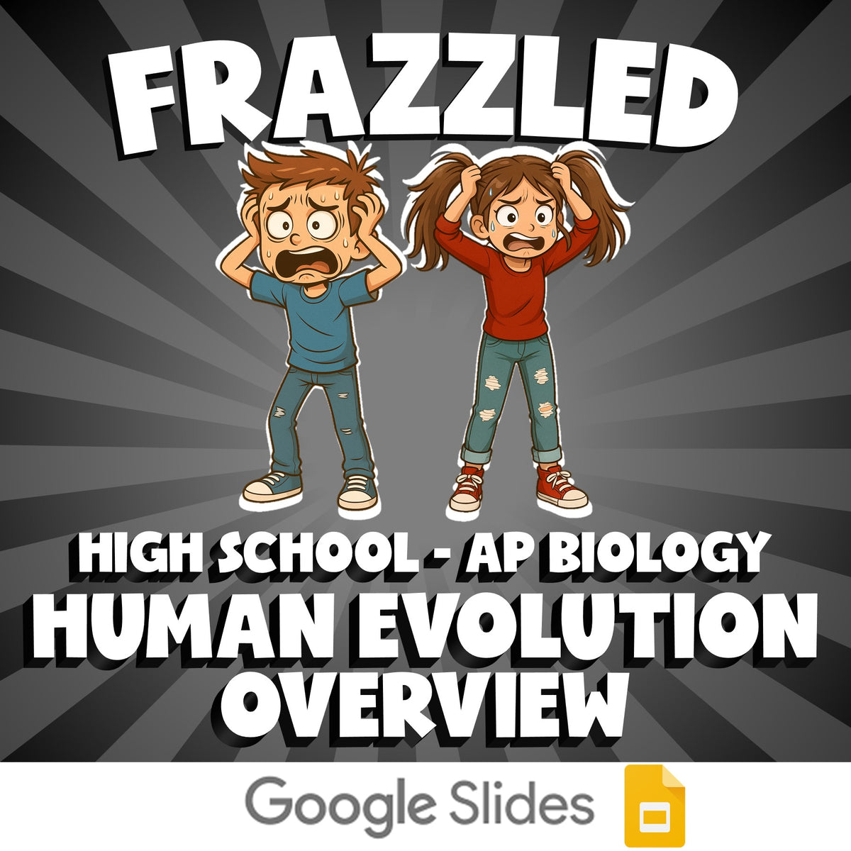 Human Evolution Overview FRAZZLED Science Game - No Prep AP Biology Review