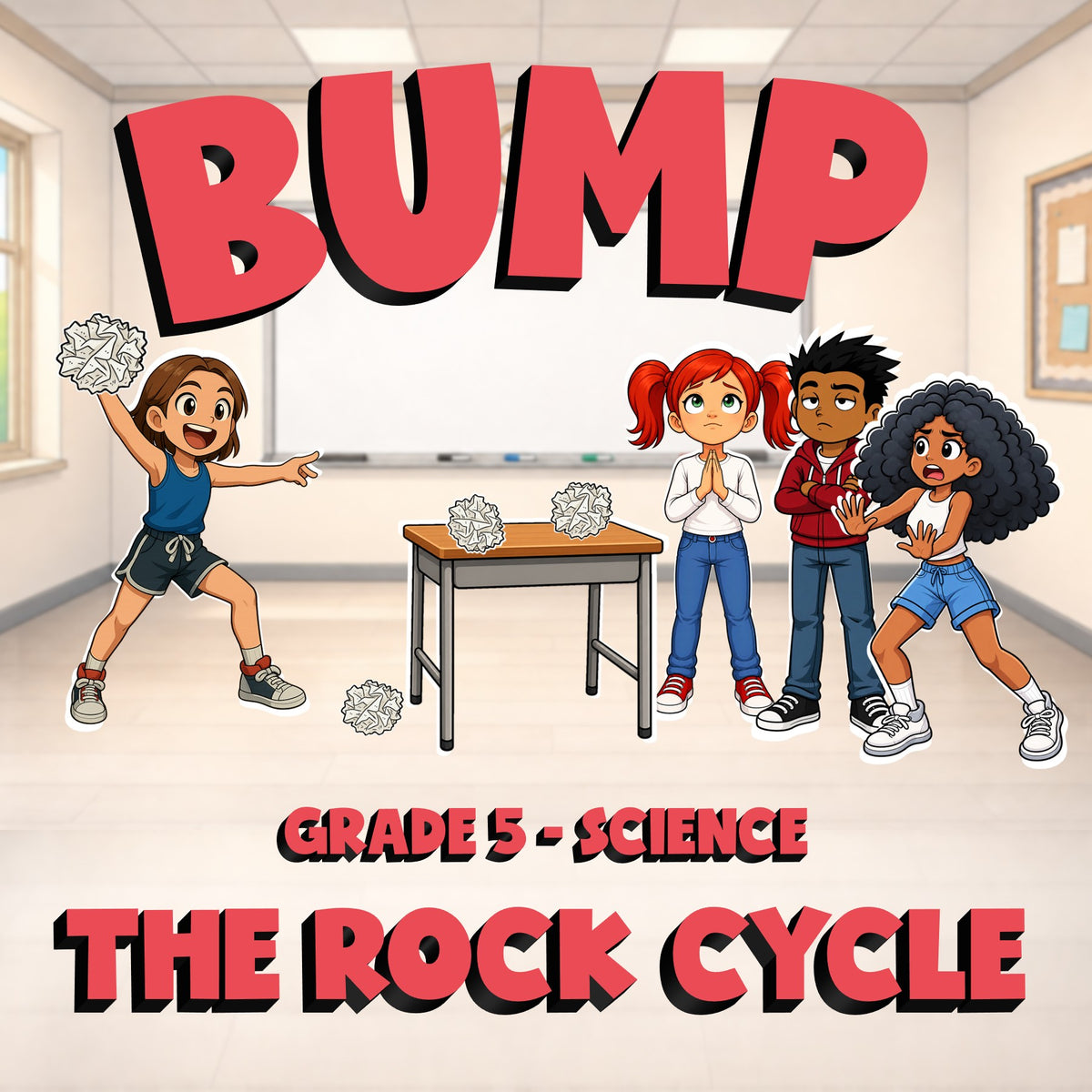The Rock Cycle BUMP Science Game - No Prep Grade 5 Review Activity