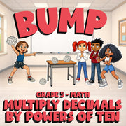 Multiply Decimals by Powers of Ten BUMP Math Game - No Prep Grade 5 Review