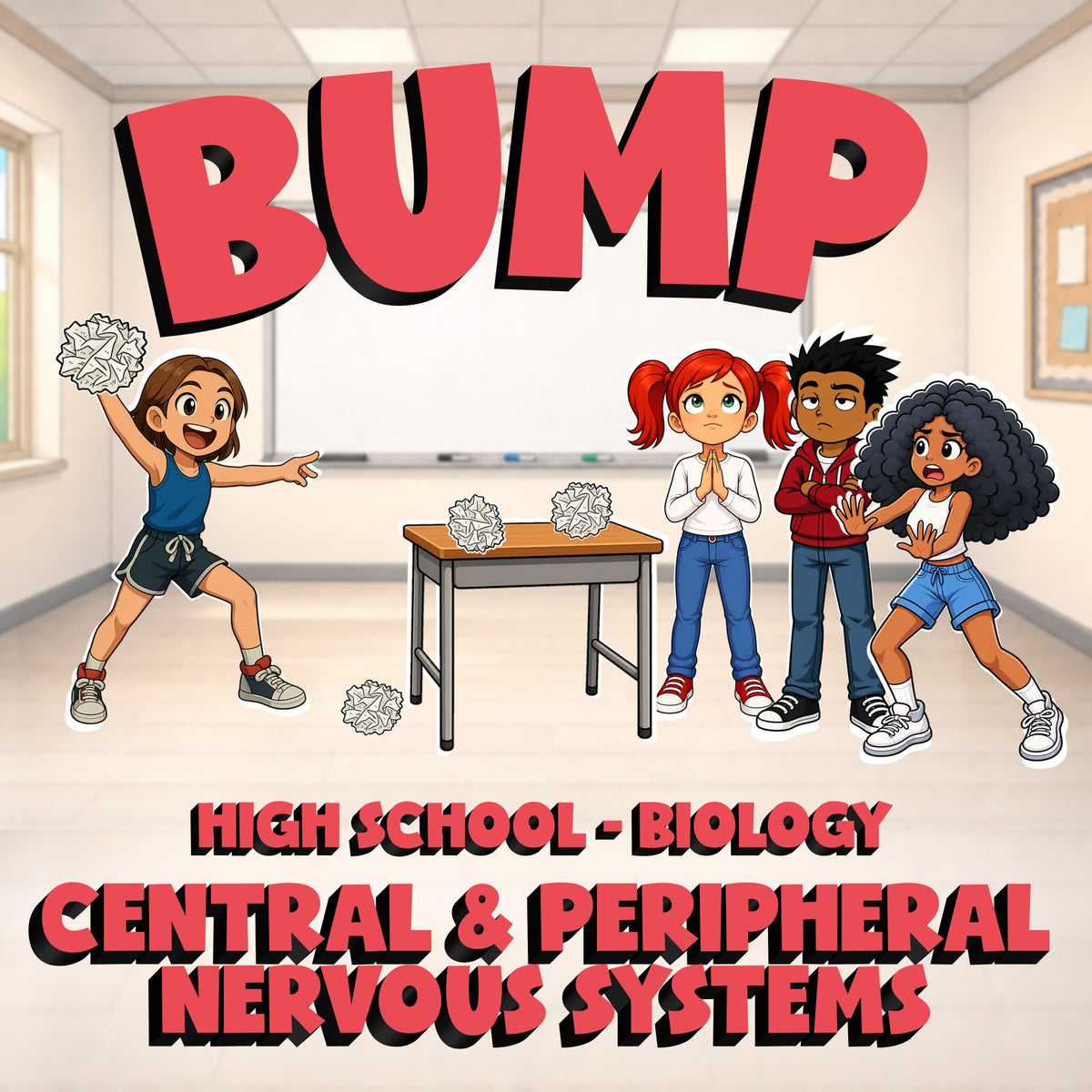 Central & Peripheral Nervous Systems BUMP Science Game - No Prep Biology Review