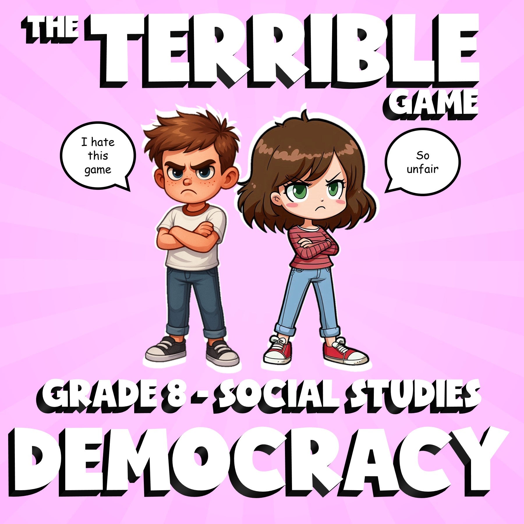 Democracy THE TERRIBLE GAME - No Prep Grade 8 Socials Review Activity