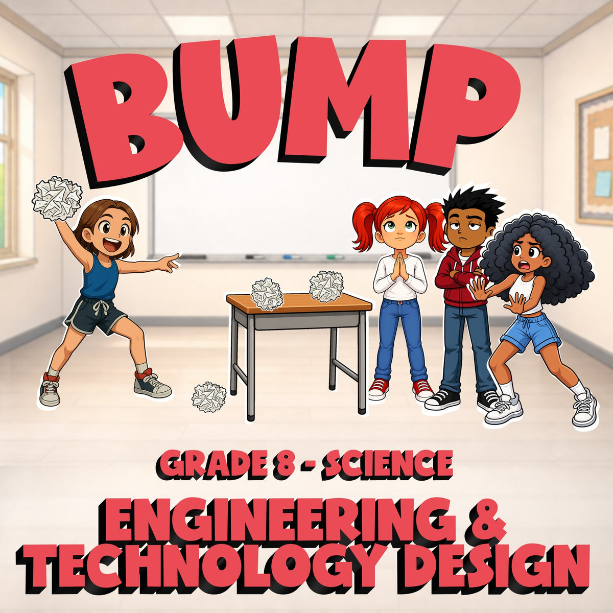 Engineering & Technology Design BUMP Science Game - No Prep Grade 8 Review