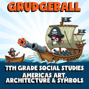 Americas Art, Architecture & Symbols GRUDGEBALL Socials Game - No Prep Grade 7