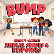 Animal Senses & Responses BUMP Science Game - No Prep Grade 4 Review Activity