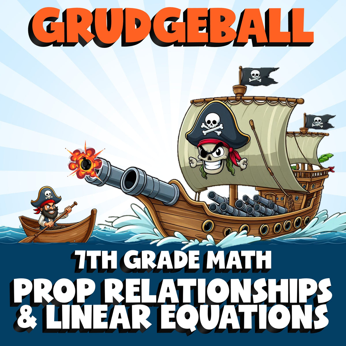 Prop Relationships & Linear Equations GRUDGEBALL Math Game - No Prep Grade 7