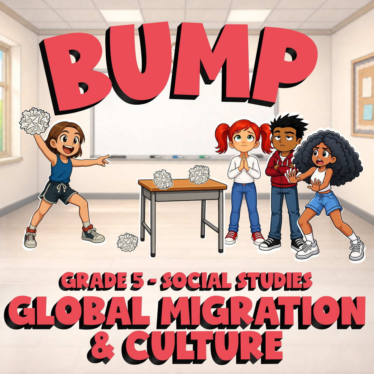 Global Migration & Culture BUMP Socials Game - No Prep Grade 5 Review Activity