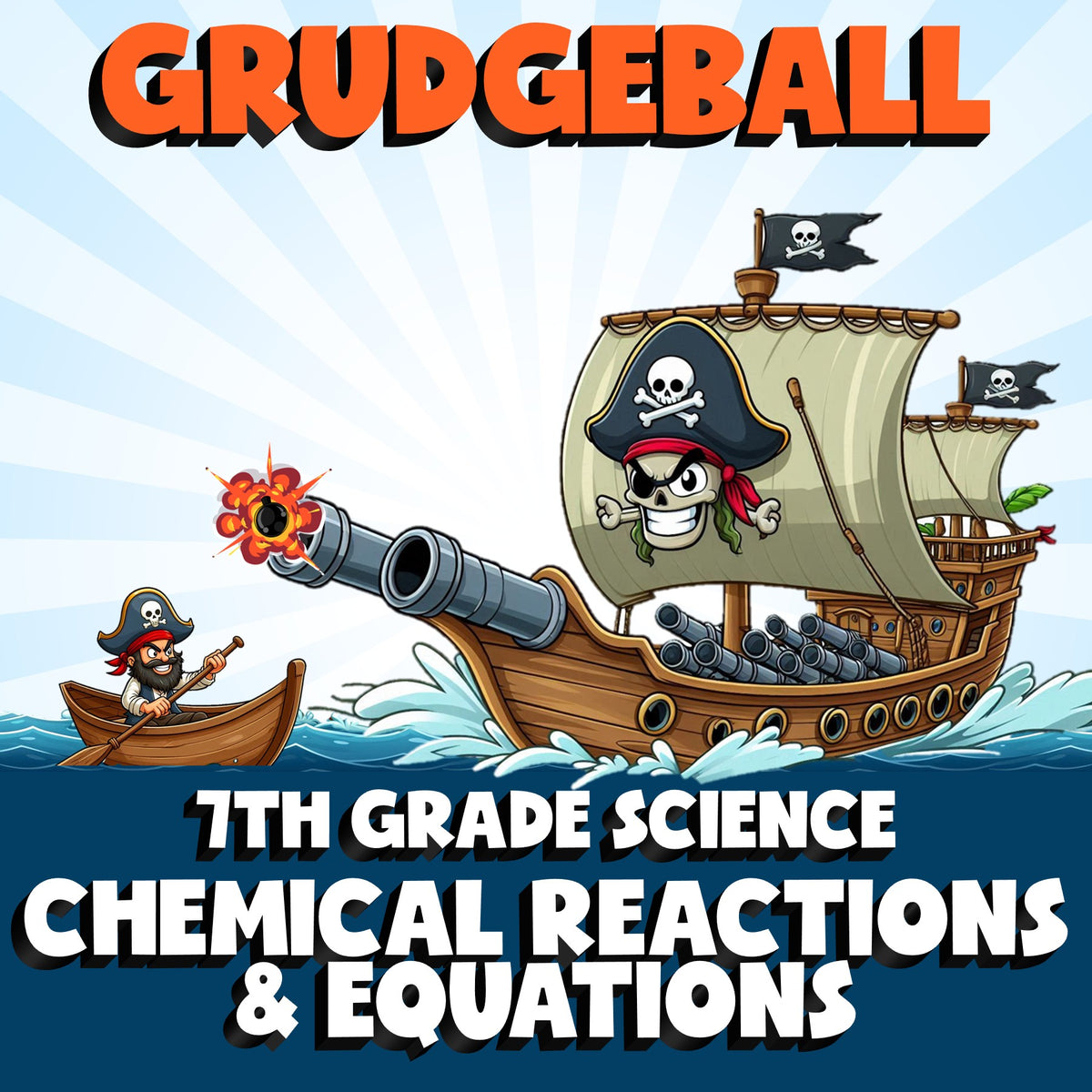 Chemical Reactions & Equations GRUDGEBALL Science Game - No Prep Grade 7 Review