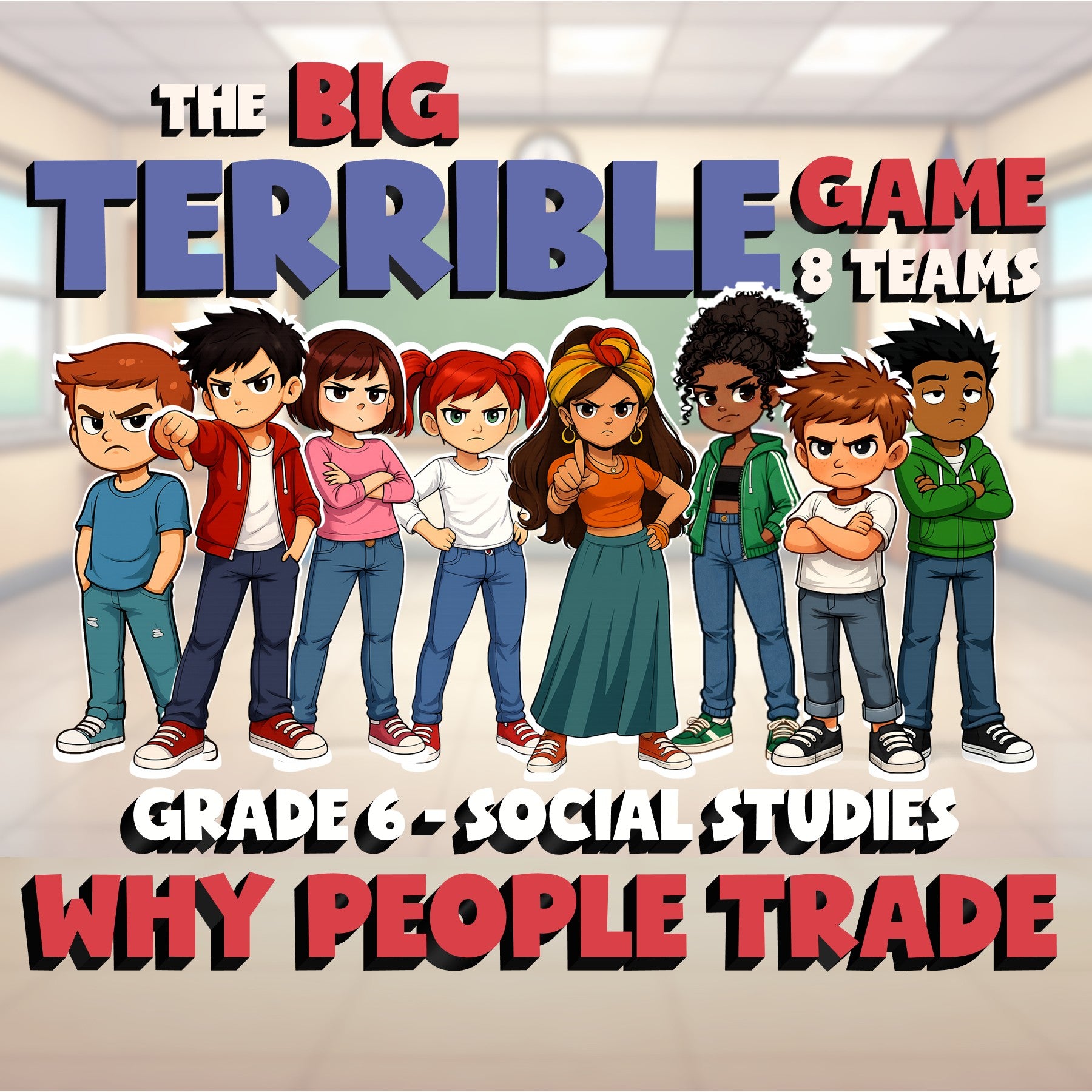 Why People Trade BIG TERRIBLE GAME - No Prep Grade 6 Socials Review Activity