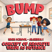 Concept of Absolute Value as Distance BUMP Math Game - No Prep Algebra 1 Review