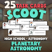 Planetary Astronomy SCOOT TASK CARDS Science Game - No Prep Astronomy Review