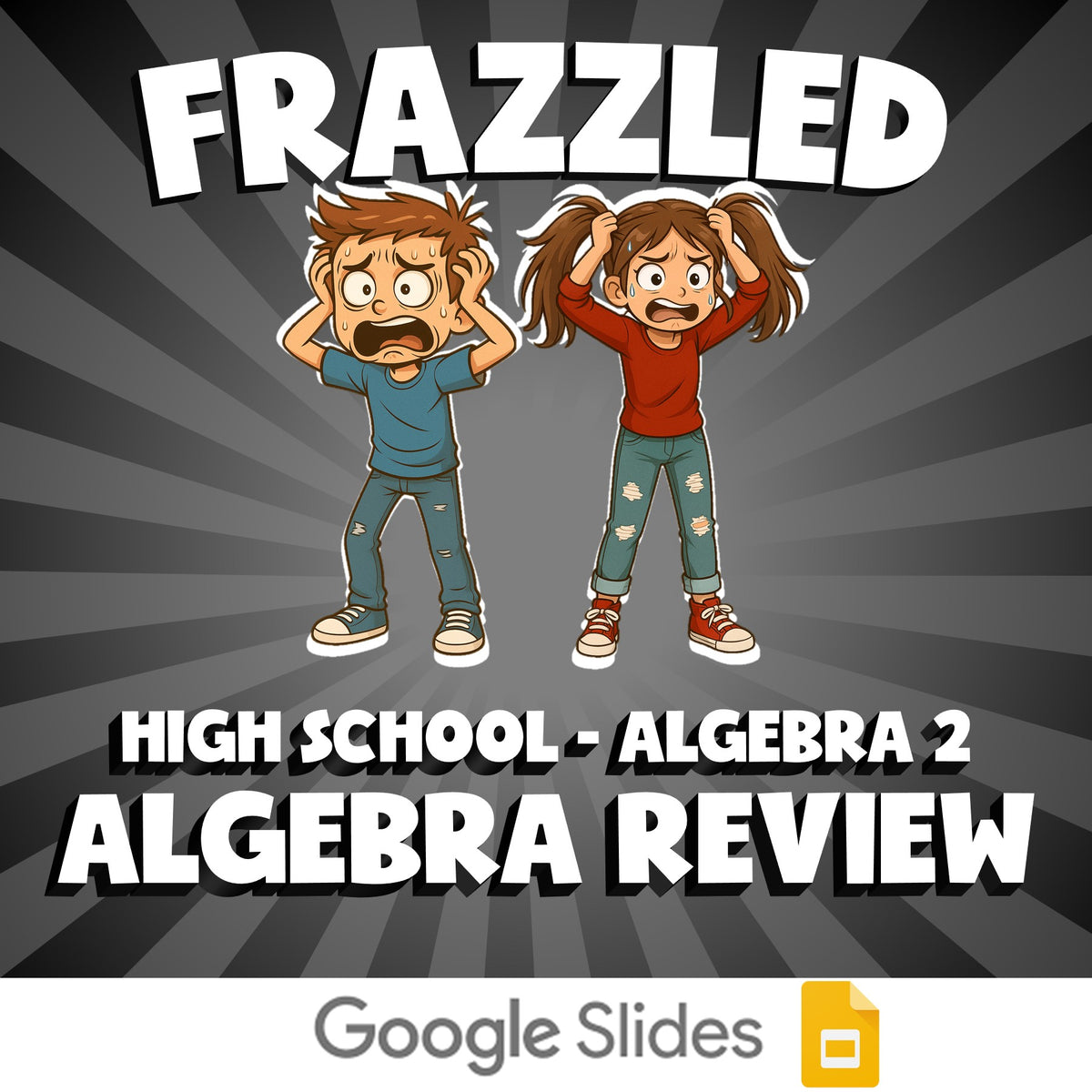 Algebra Review FRAZZLED Math Game - No Prep Algebra 2 Review Activity