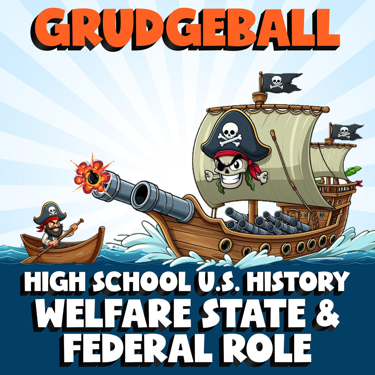 Welfare State & Federal Role GRUDGEBALL U.S. History Game - No Prep Review