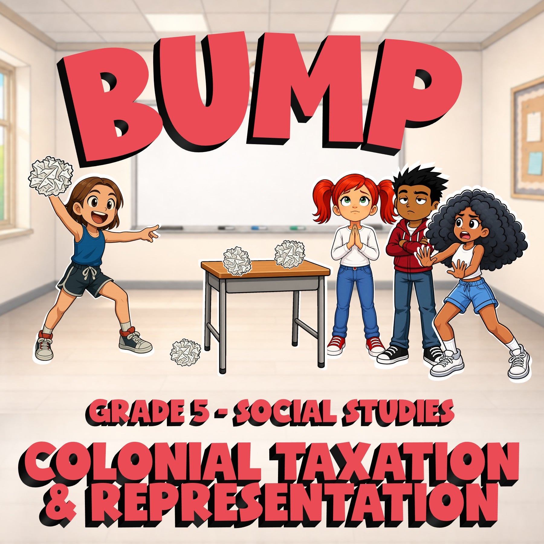 Colonial Taxation & Representation BUMP Socials Game - No Prep Grade 5 Review