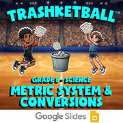 Metric System & Conversions TRASHKETBALL Science Game - No Prep Grade 8 Review
