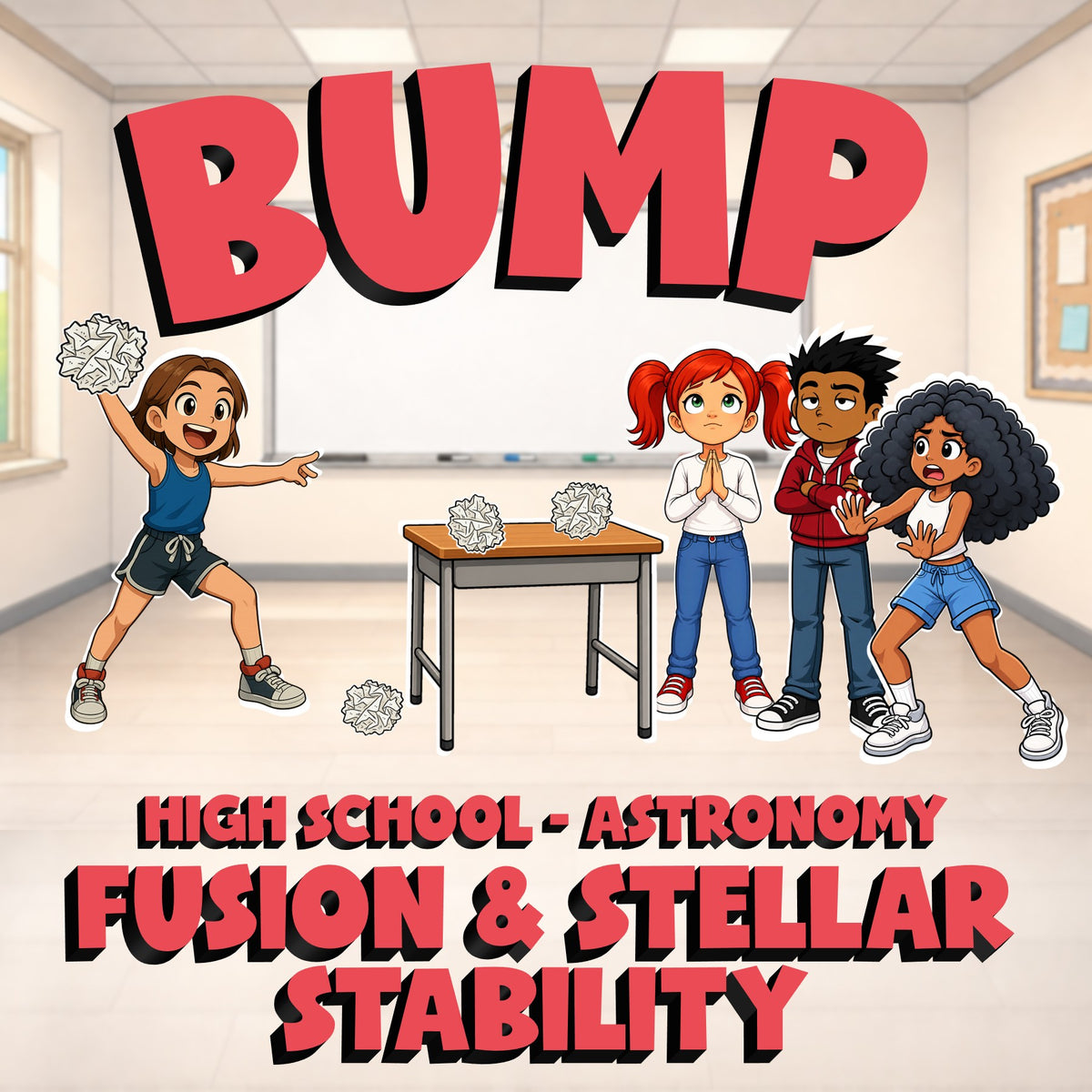 Fusion & Stellar Stability BUMP Science Game - No Prep Astronomy Review Activity