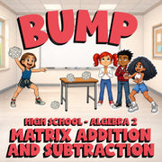 Matrix Addition and Subtraction BUMP Math Game - No Prep Algebra 2 Review