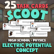 Electric Potential Concept SCOOT TASK CARDS Science Game - No Prep Physics
