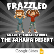 The Sahara Desert FRAZZLED Socials Game - No Prep Grade 7 Review Activity