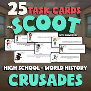 Crusades SCOOT TASK CARDS Game - No Prep World History Review Activity