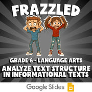 Analyze Text Structure in Informational Texts FRAZZLED ELA Game - Grade 6