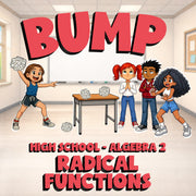 Radical Functions BUMP Math Game - No Prep Algebra 2 Review Activity
