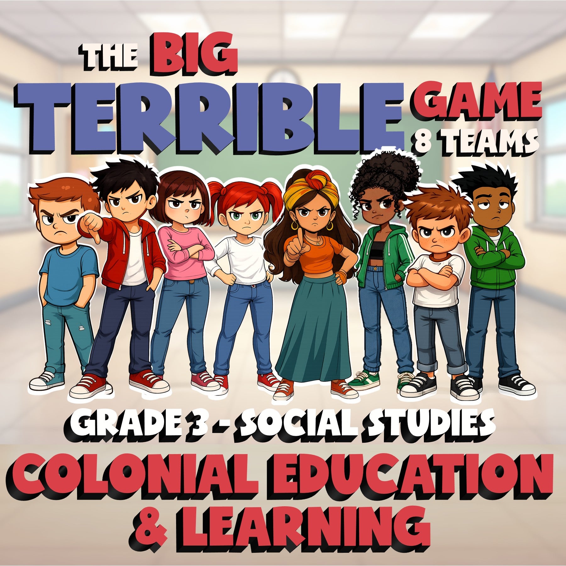 Colonial Education & Learning BIG TERRIBLE GAME - No Prep Grade 3 Socials Review
