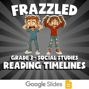 Reading Timelines FRAZZLED Socials Game - No Prep Grade 3 Review Activity