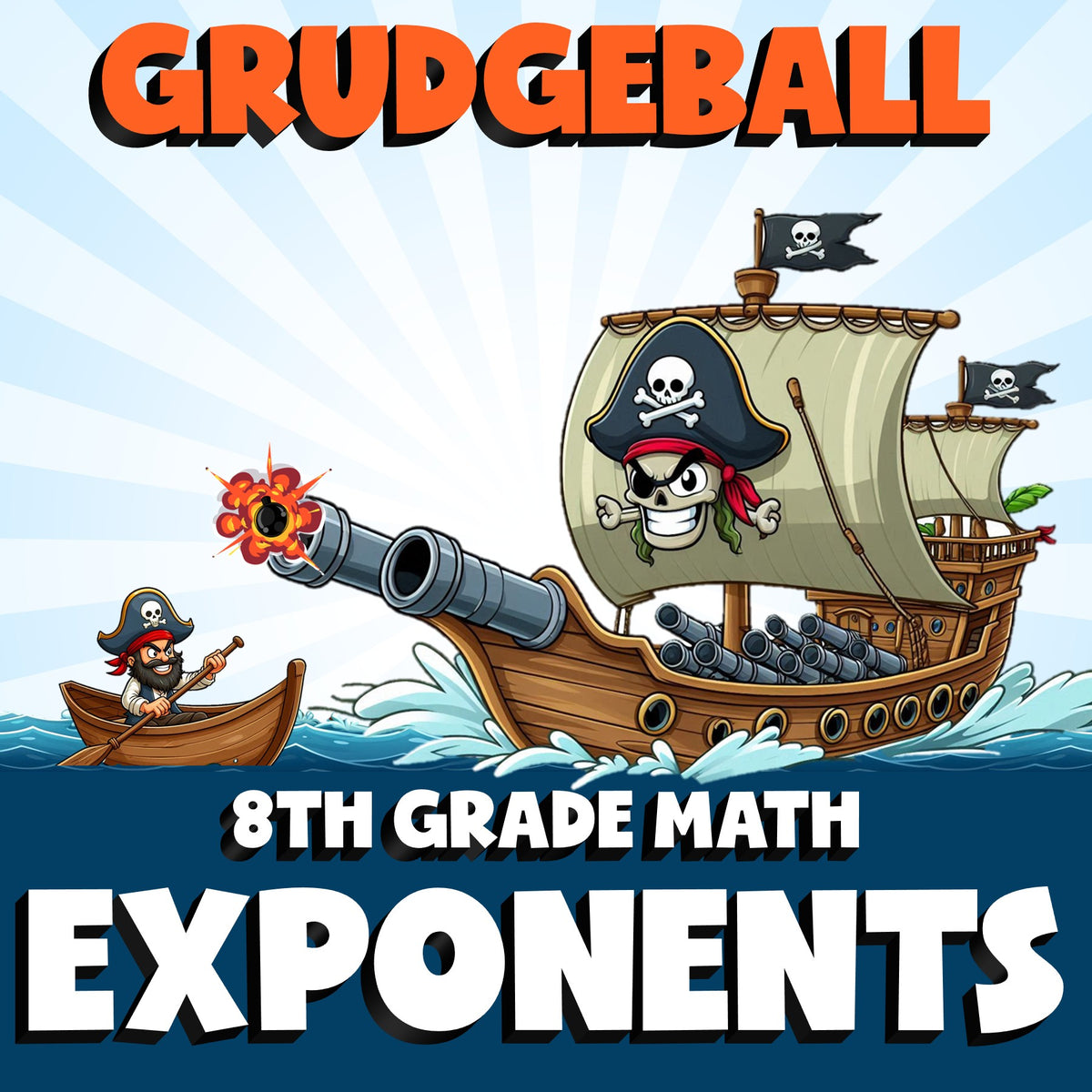 Exponents GRUDGEBALL Math Game - No Prep Grade 8 Review Activity