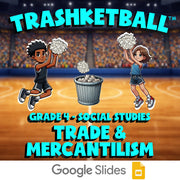 Trade & Mercantilism TRASHKETBALL Socials Game - No Prep Grade 4 Review Activity