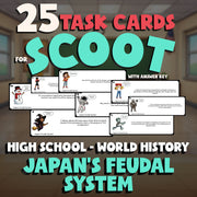 Japan’s Feudal System SCOOT TASK CARDS Game - No Prep World History Review