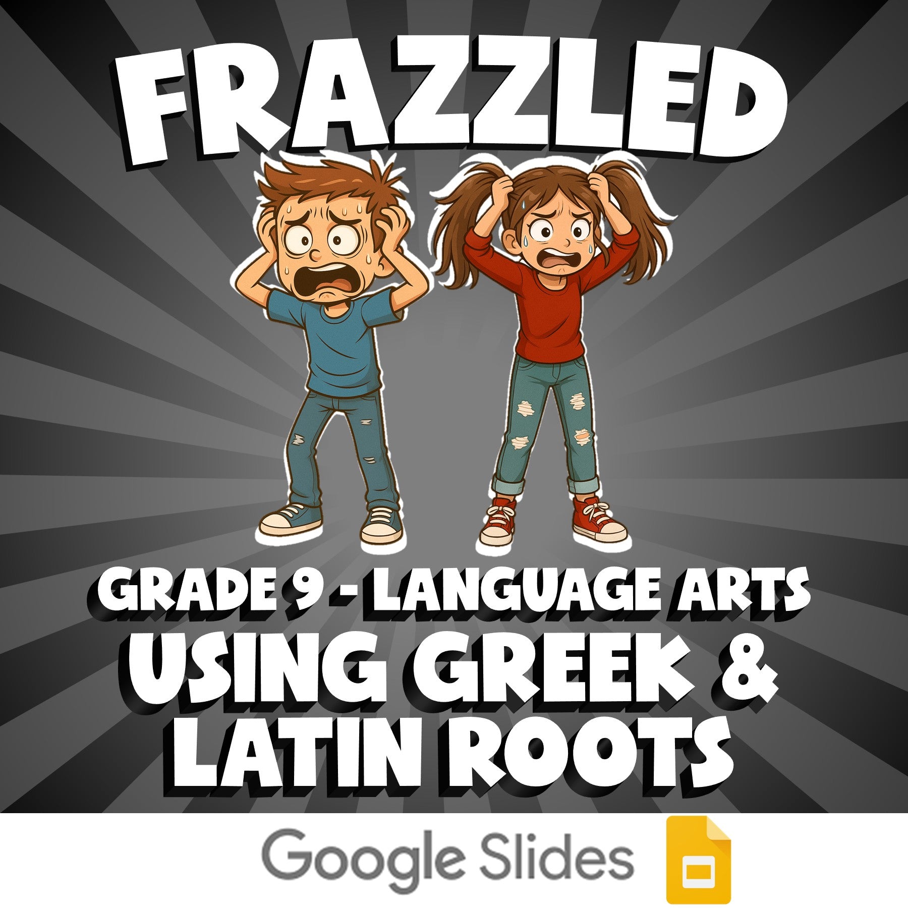 Using Greek & Latin Roots FRAZZLED ELA Game - No Prep Grade 9 Review Activity