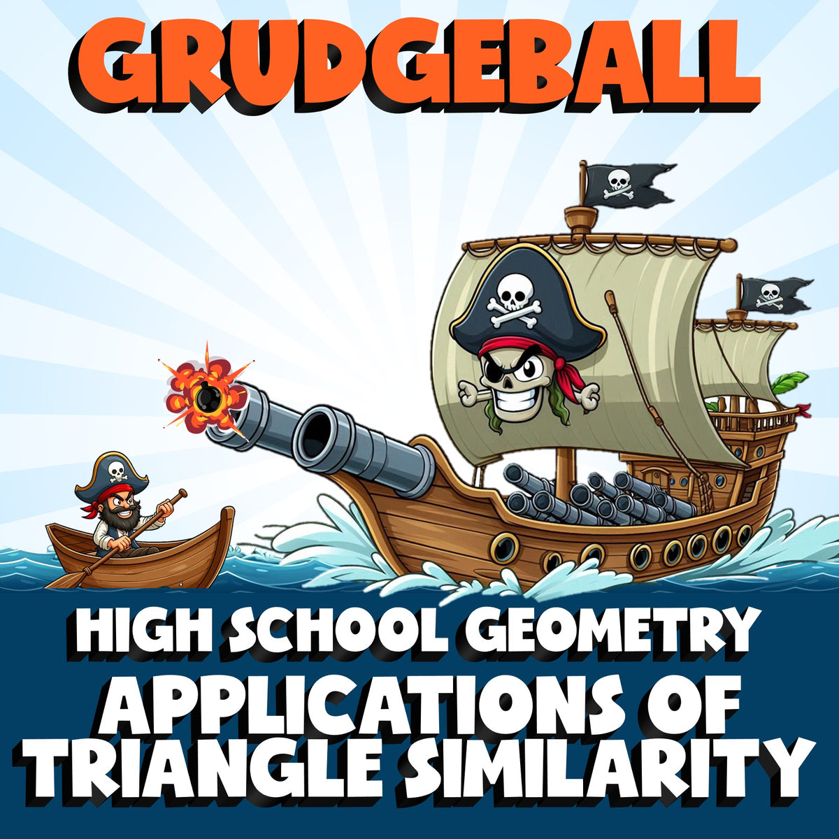 Applications of Triangle Similarity GRUDGEBALL Math Game - No Prep Geometry