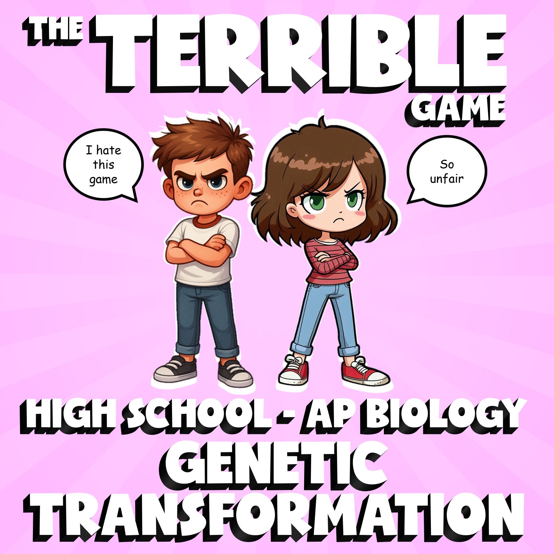 Genetic Transformation THE TERRIBLE GAME - No Prep AP Biology Science Review