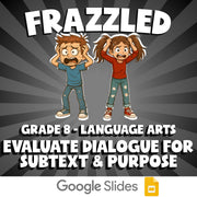 Evaluate Dialogue for Subtext & Purpose FRAZZLED ELA Game - No Prep Grade 8