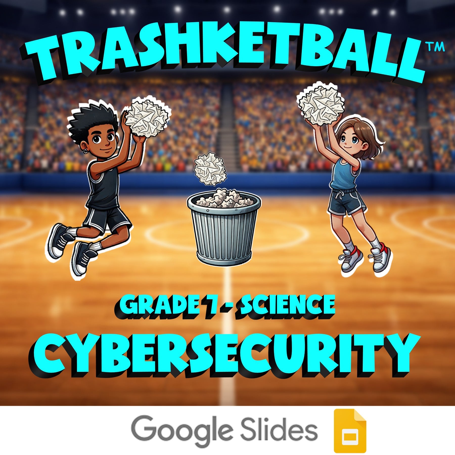 Cybersecurity TRASHKETBALL Science Game - No Prep Grade 7 Review Activity