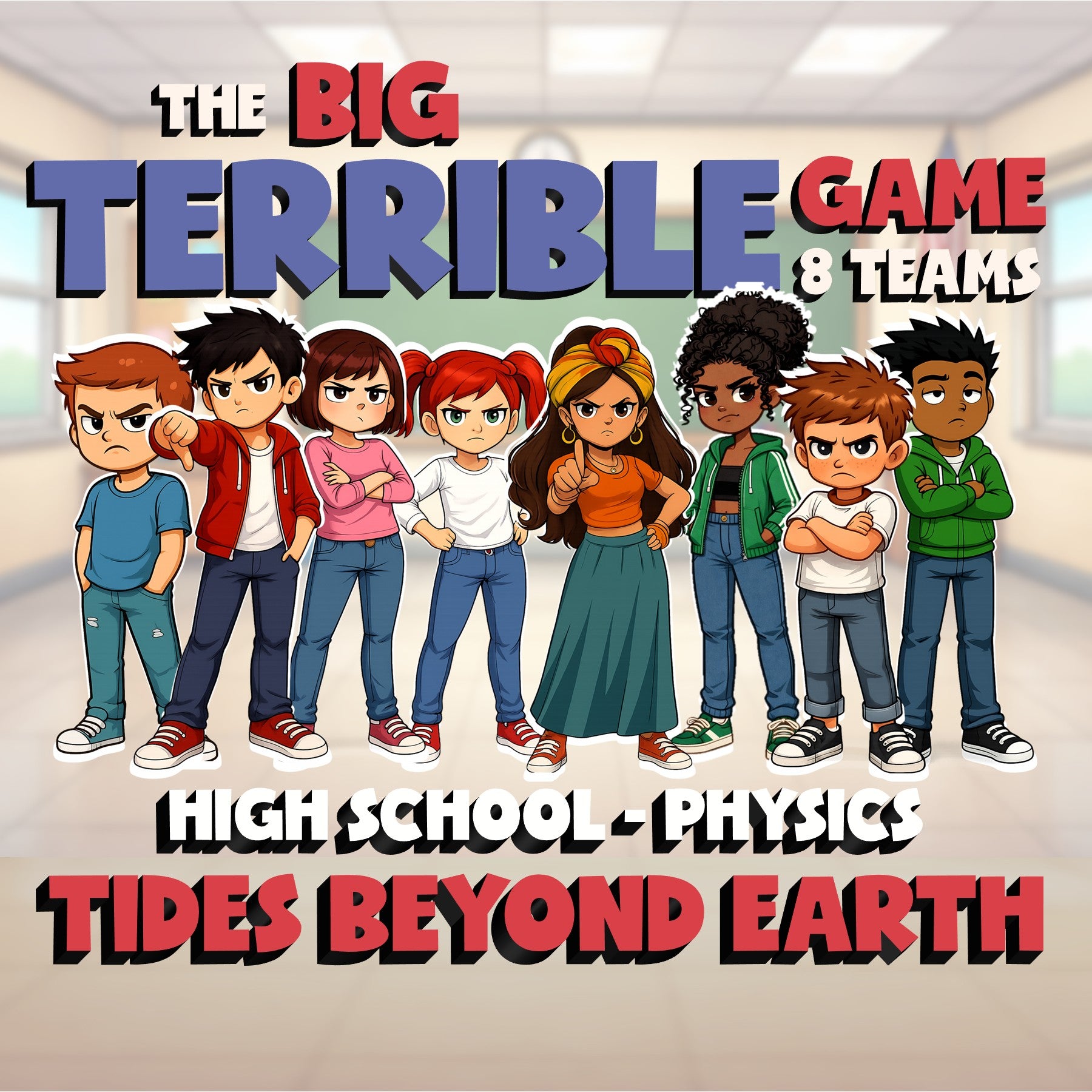 Tides Beyond Earth BIG TERRIBLE GAME - No Prep Physics Science Review Activity