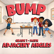 Adjacent Angles BUMP Math Game - No Prep Grade 7 Review Activity