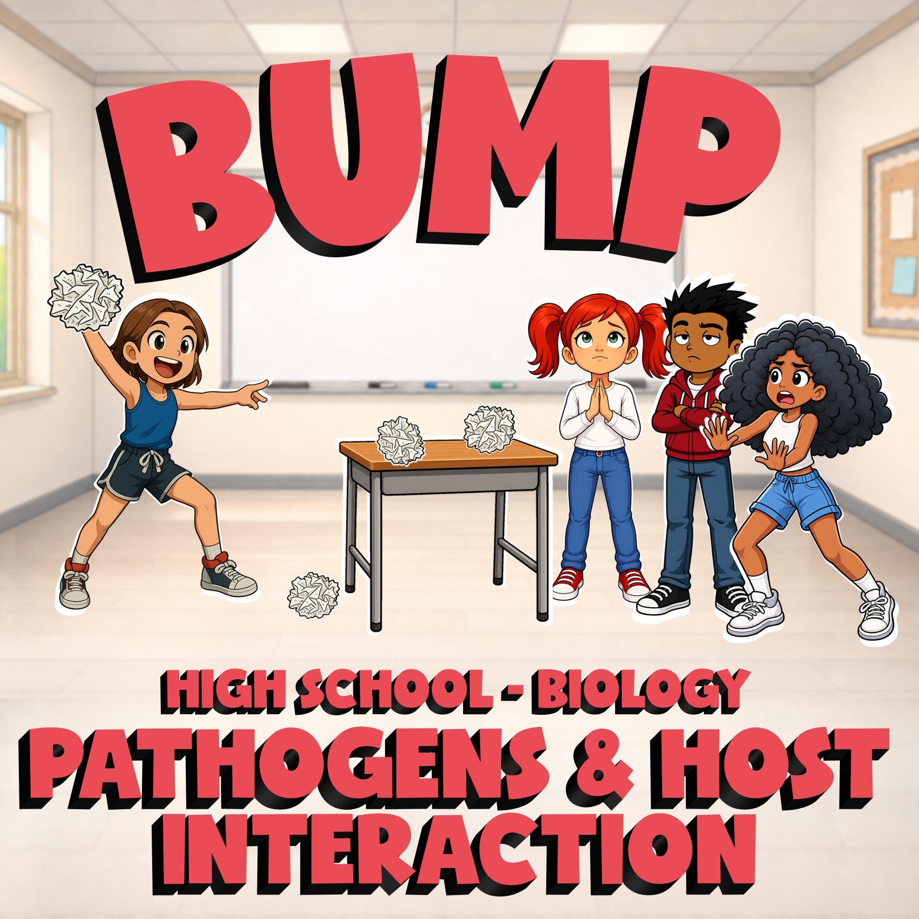Pathogens & Host Interaction BUMP Science Game - No Prep Biology Review Activity