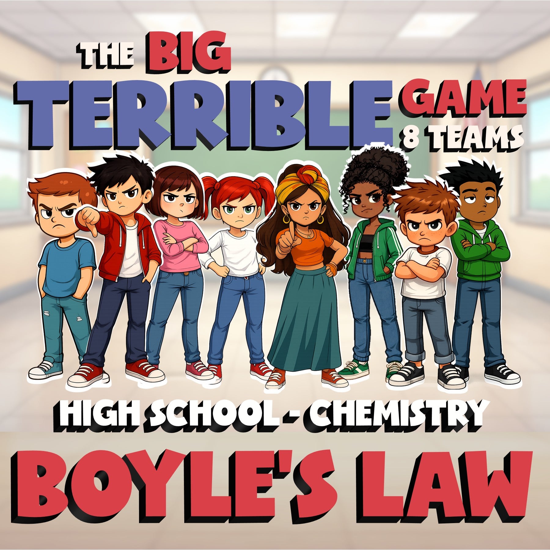 Boyle’s Law BIG TERRIBLE GAME - No Prep Chemistry Science Review Activity