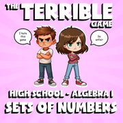 Sets of Numbers THE TERRIBLE GAME - No Prep Algebra 1 Math Review Activity