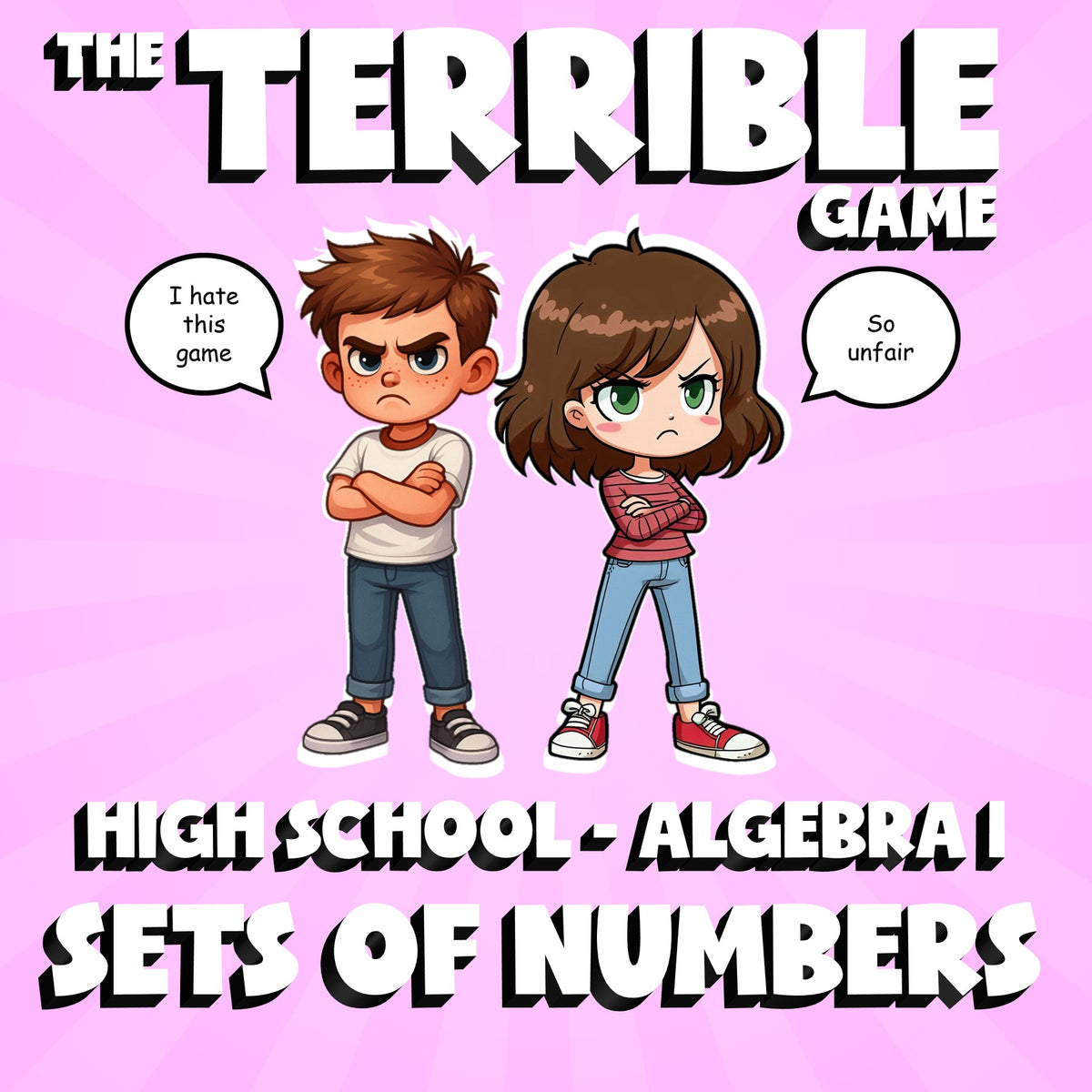 Sets of Numbers THE TERRIBLE GAME - No Prep Algebra 1 Math Review Activity