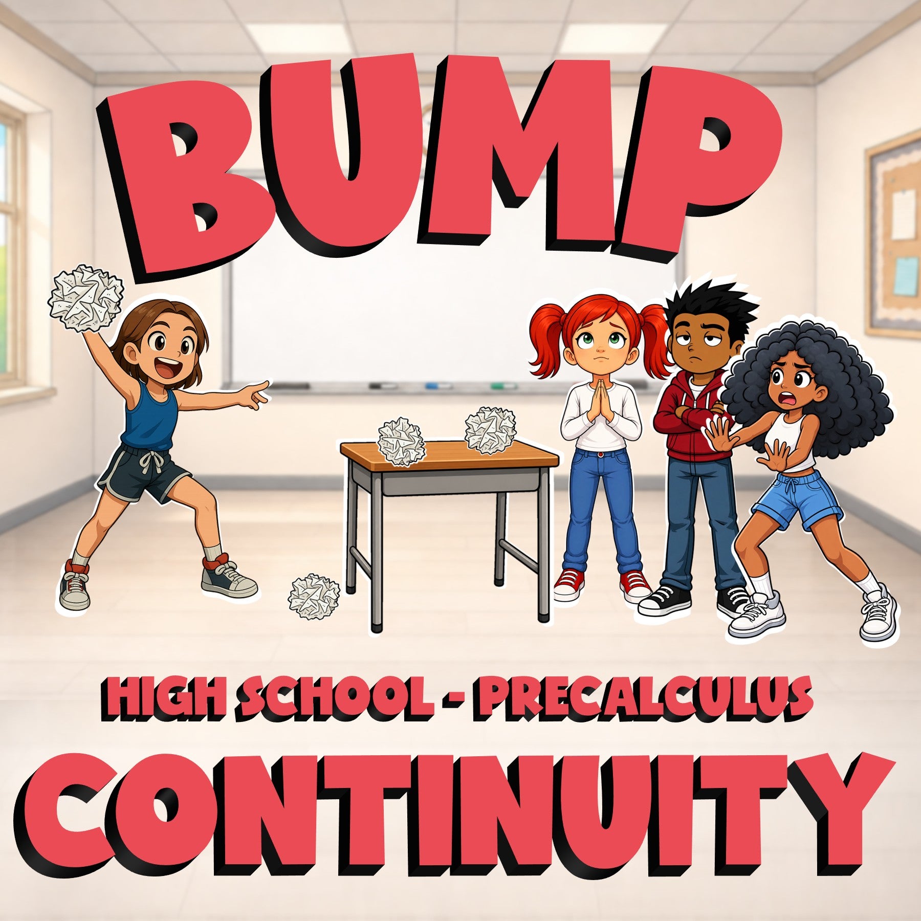 Continuity BUMP Math Game - No Prep PreCalculus Review Activity
