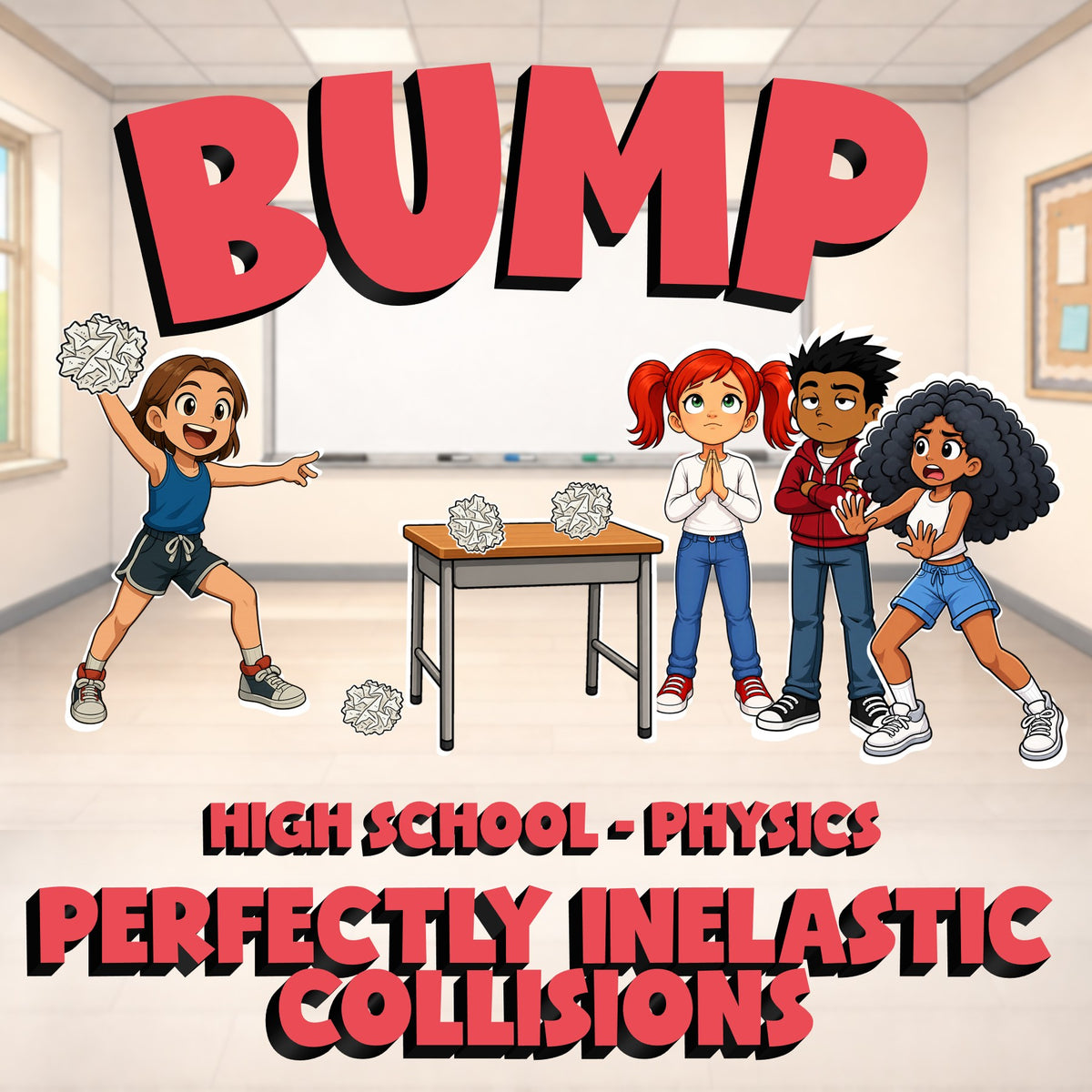 Perfectly Inelastic Collisions BUMP Science Game - No Prep Physics Review