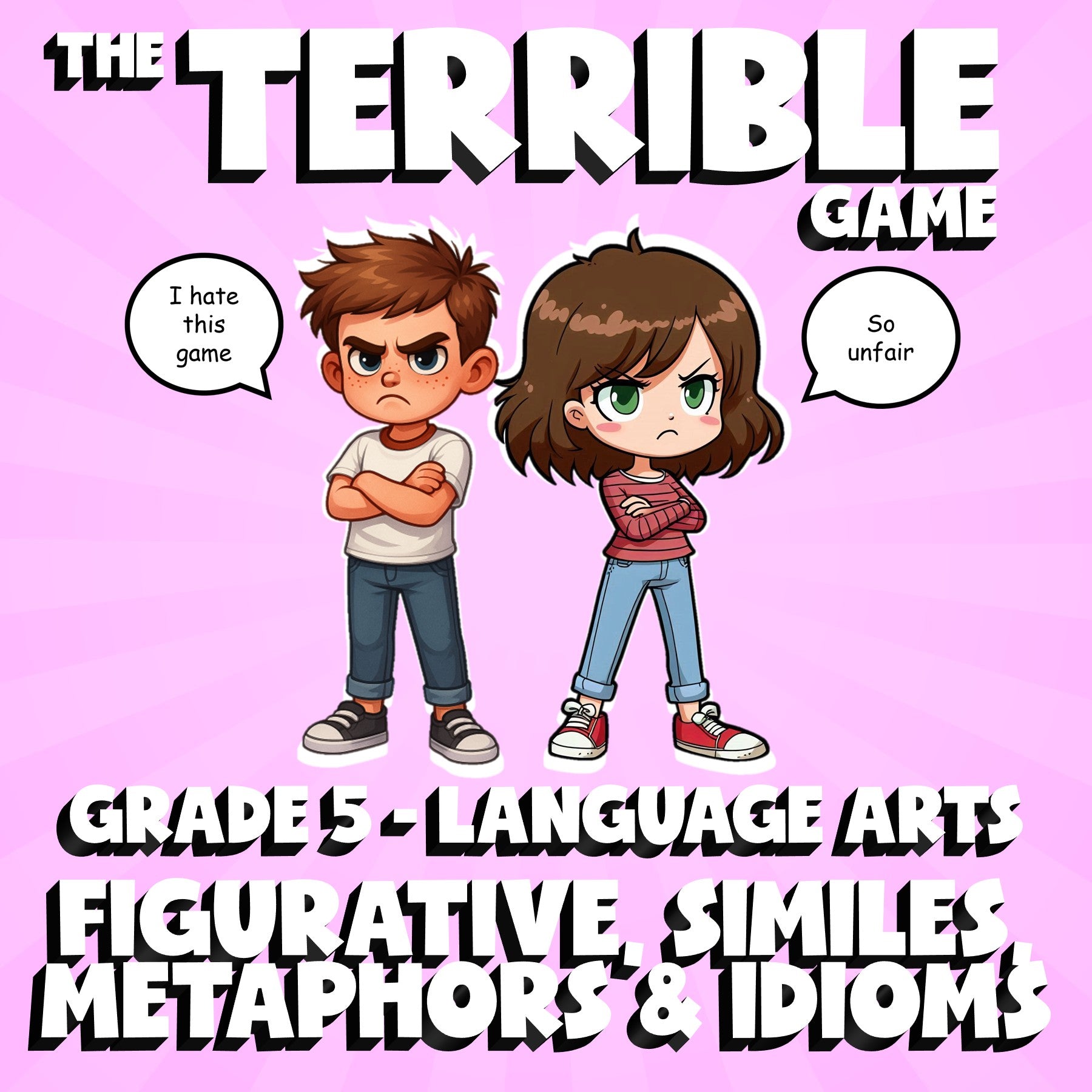 Figurative, Similes, Metaphors & Idioms THE TERRIBLE GAME - Grade 5 ELA Review