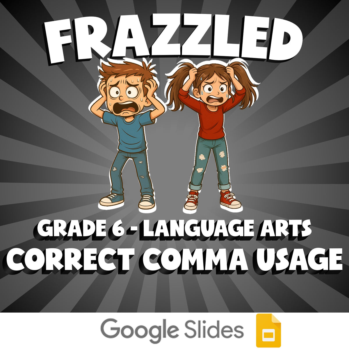 Correct Comma Usage FRAZZLED ELA Game - No Prep Grade 6 Review Activity