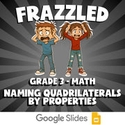 Naming Quadrilaterals by Properties FRAZZLED Math Game - No Prep Grade 3 Review